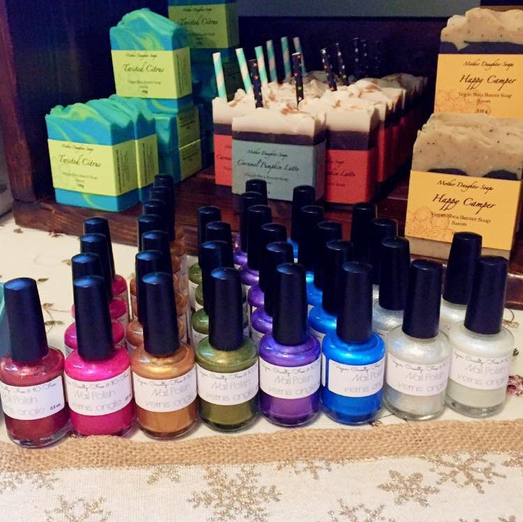 Nail polish/10-Free Nail Polish/Free from 10 Main Hormone Disruptors/Ethically Sourced Mica/Vegan/Cruelty Free/Handcrafted in Victoria, B.C.