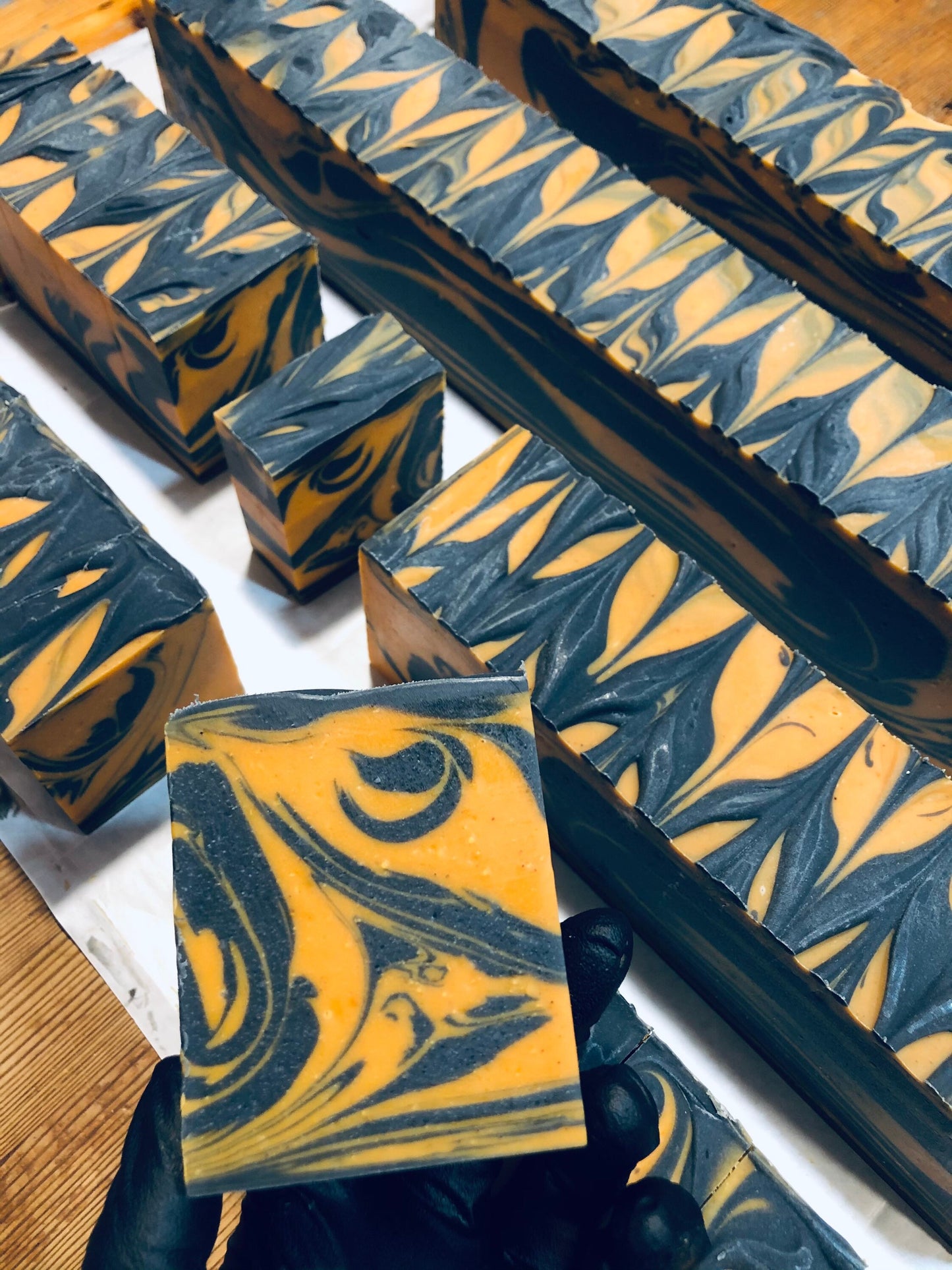 Tiger Tail, Walnut Scrub, fisherman/hunting soap, Vegan, Artisan Shea Butter soap,cold process handcrafted on Vancouver Island,Victoria,B.C.