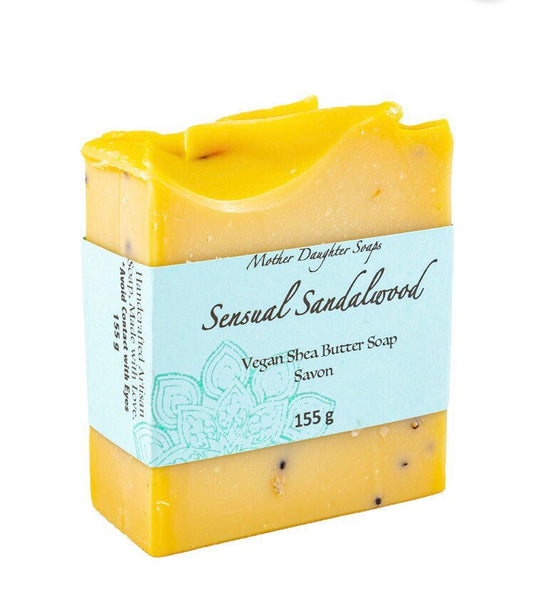 Sensual Sandalwood/Organic Tri-Colour Quinoa/100% Vegan/Certified Organic Shea Butter Soap/Made on Vancouver Island, Victoria B.C. Canada